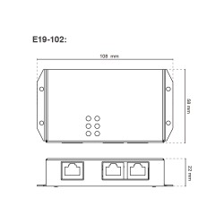 E19-102 2-port Indoor 30/60/95 Watt PoE Extender