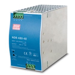 NDR-480-48 480w 48V DC Din-Rail Power Supply w/ adjustable 48-56V DC Output