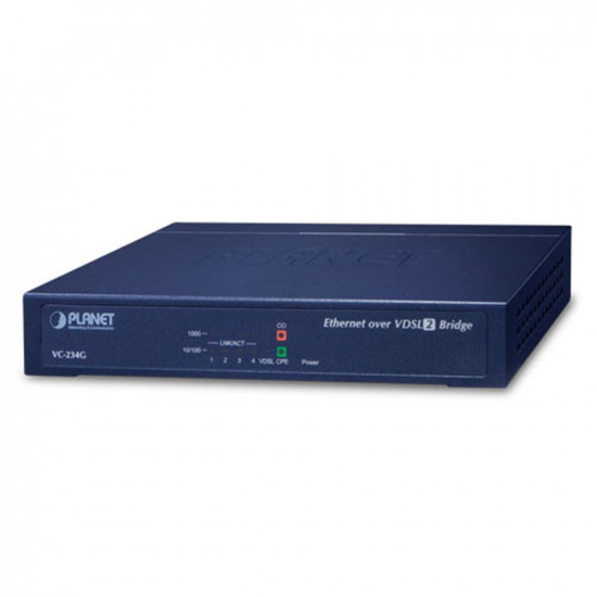 VC-234G - 4-Port 10/100/1000T Ethernet to VDSL2 Bridge - 30a profile w/ G.vectoring, RJ11