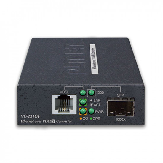 VC-231GF 1-Port 1000BASE-X SFP + 1-Port RJ11 VDSL2 Converter