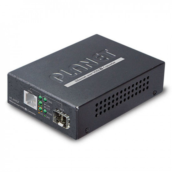 VC-231GF 1-Port 1000BASE-X SFP + 1-Port RJ11 VDSL2 Converter