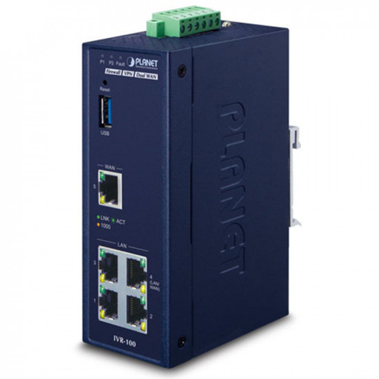 IVR-100 Industrial 5-Port 10/100/1000T VPN Security Gateway