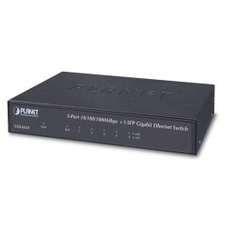 GSD-603F - 5-Port 10/100/1000T +1-Port 1000X SFP Gigabit Ethernet Switch