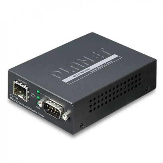 ICS-115A RS232/RS422/RS485 Serial Device Server with 1-Port 100BASE-FX SFP