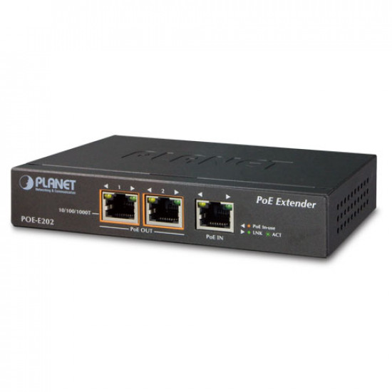 POE-E202 - 1-Port 802.3at PoE+ to 2-Port 802.3af/at Gigabit PoE Extender