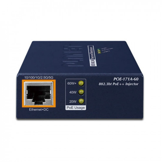 POE-171A-60 1-Port Multi-Gigabit 802.3bt PoE++ Injector (60 Watts)