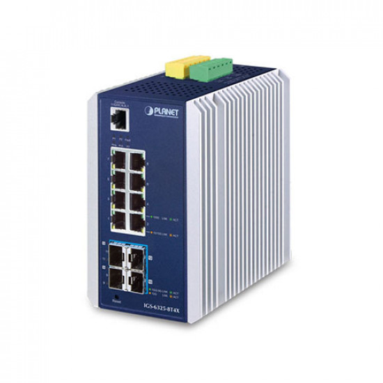 IGS-6325-8T4X Industrial L3 8-Port 10/100/1000T + 4-Port 10G SFP+ Managed Ethernet Switch